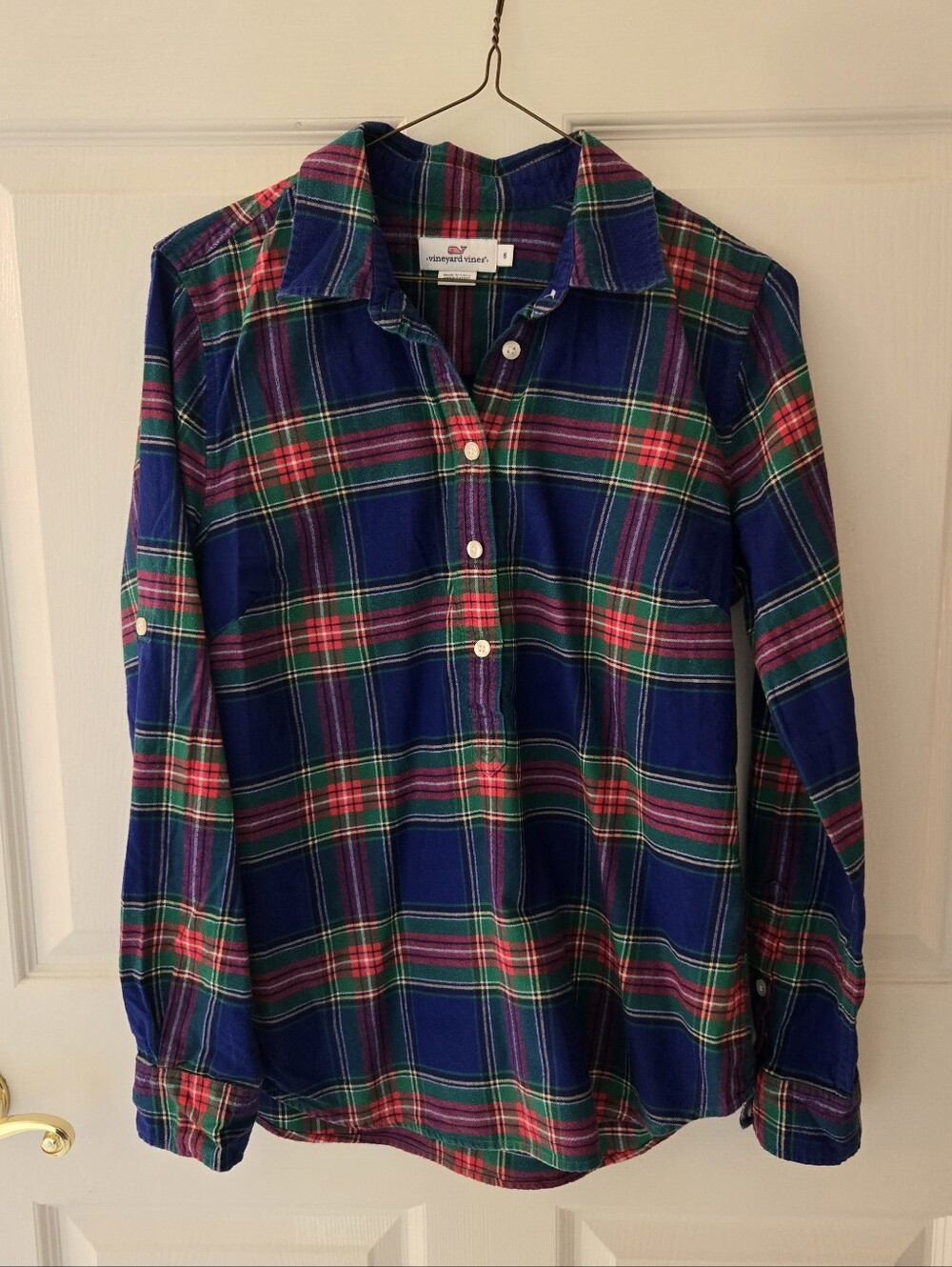 Vineyard Vines Plaid Popover Flannel Shirt 6
